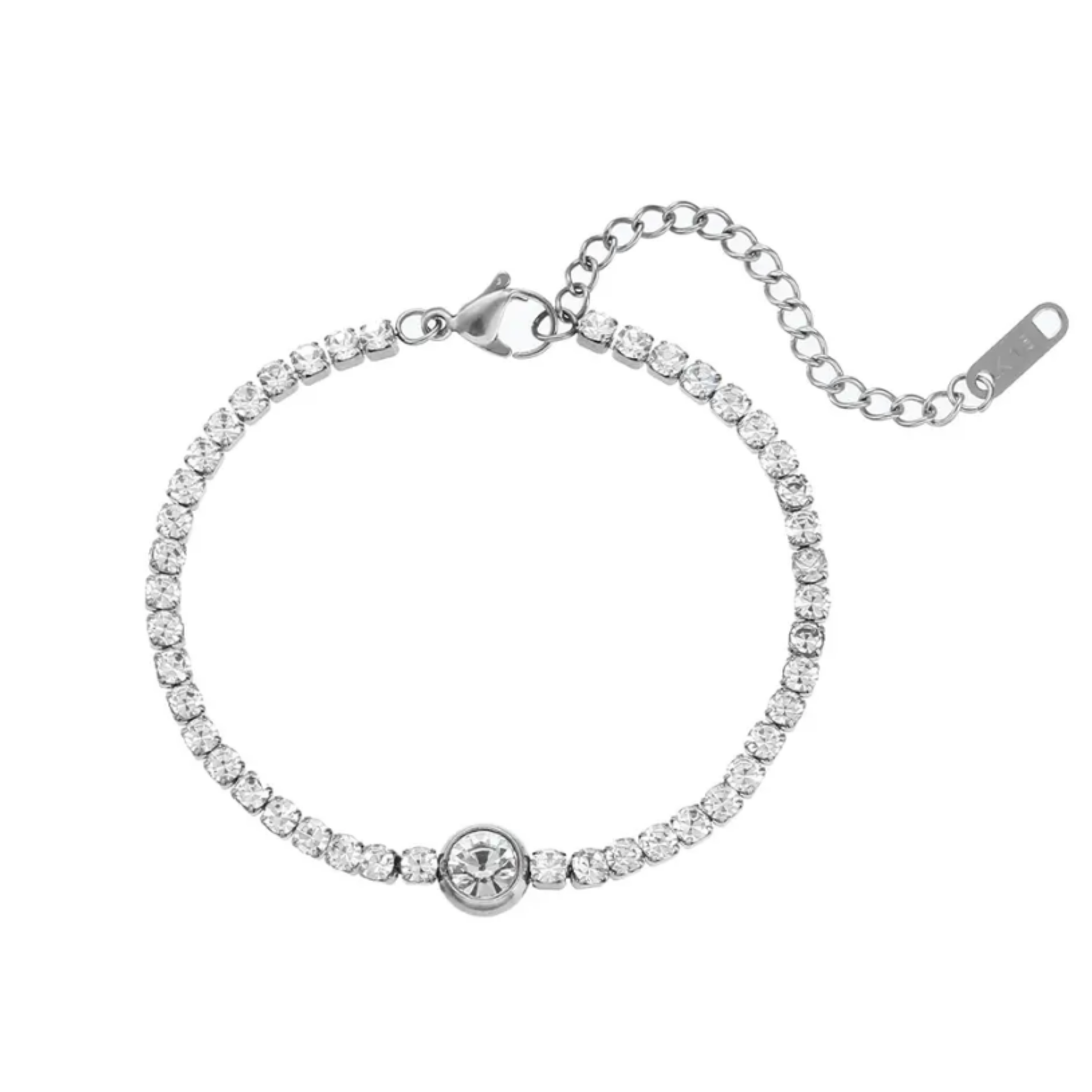 Silver Cubic Zirconia Tennis Bracelet