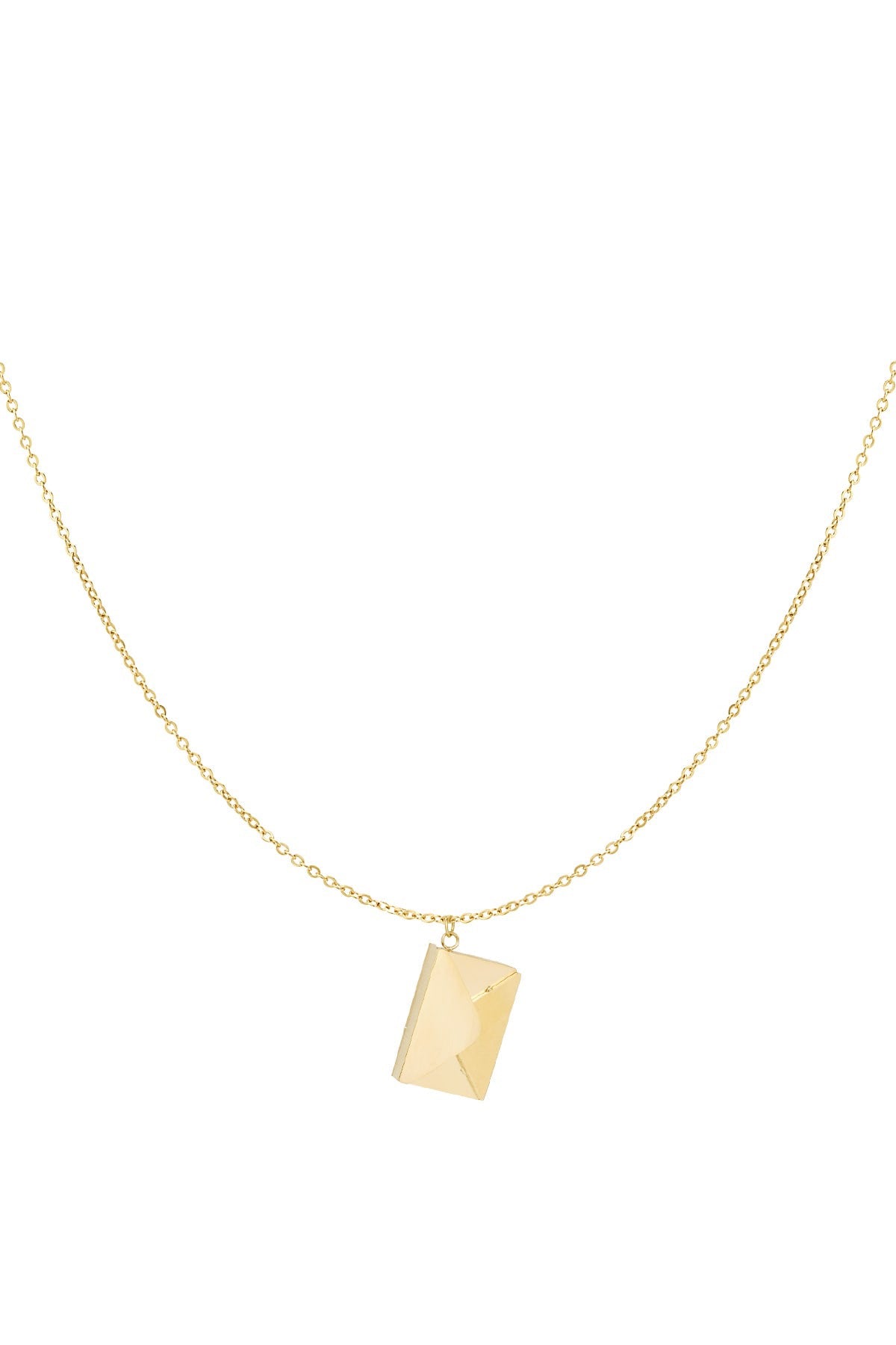Love You Gold Envelope Necklace