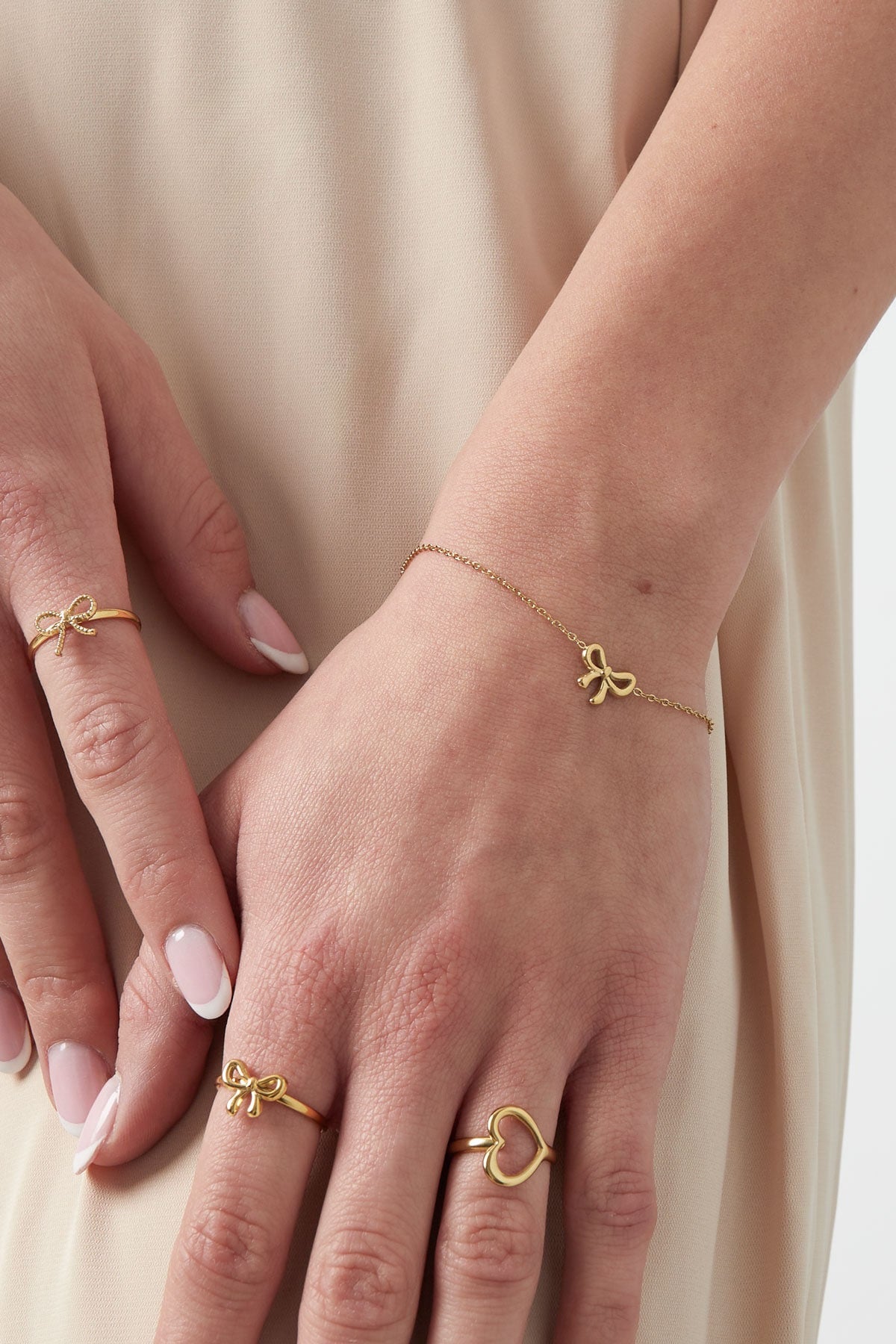 Phoebe - Tied With Grace - Silver Bow Bracelet