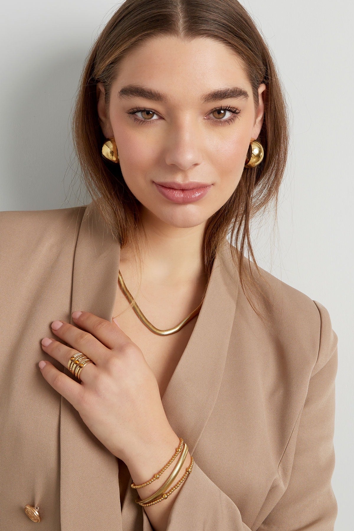 Flat Chain Gold Bracelet