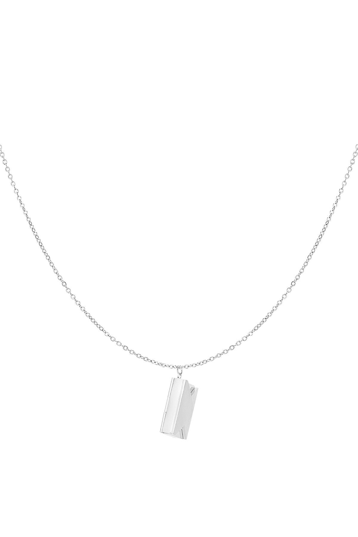 Love You Silver Envelope Necklace