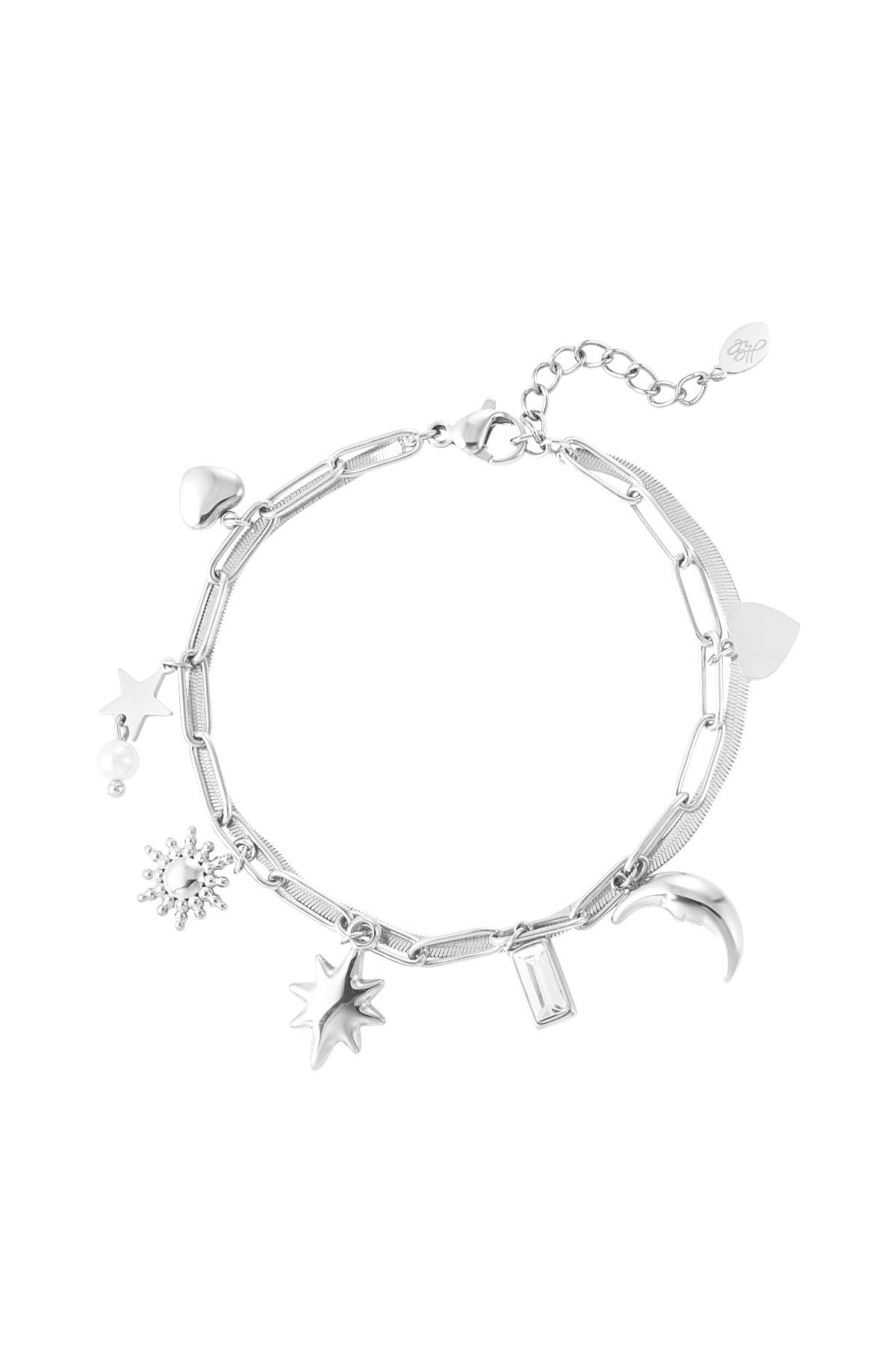 Starlight Charm Silver Bracelet
