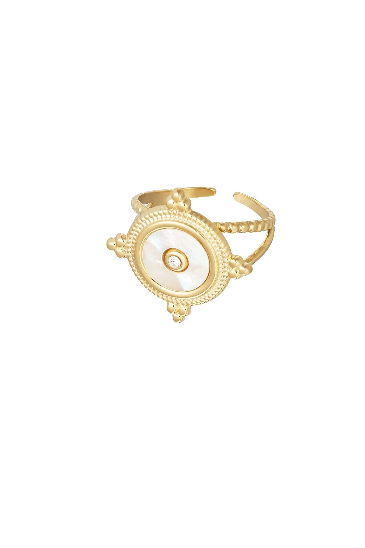Pearl Gold Adjustable Ring