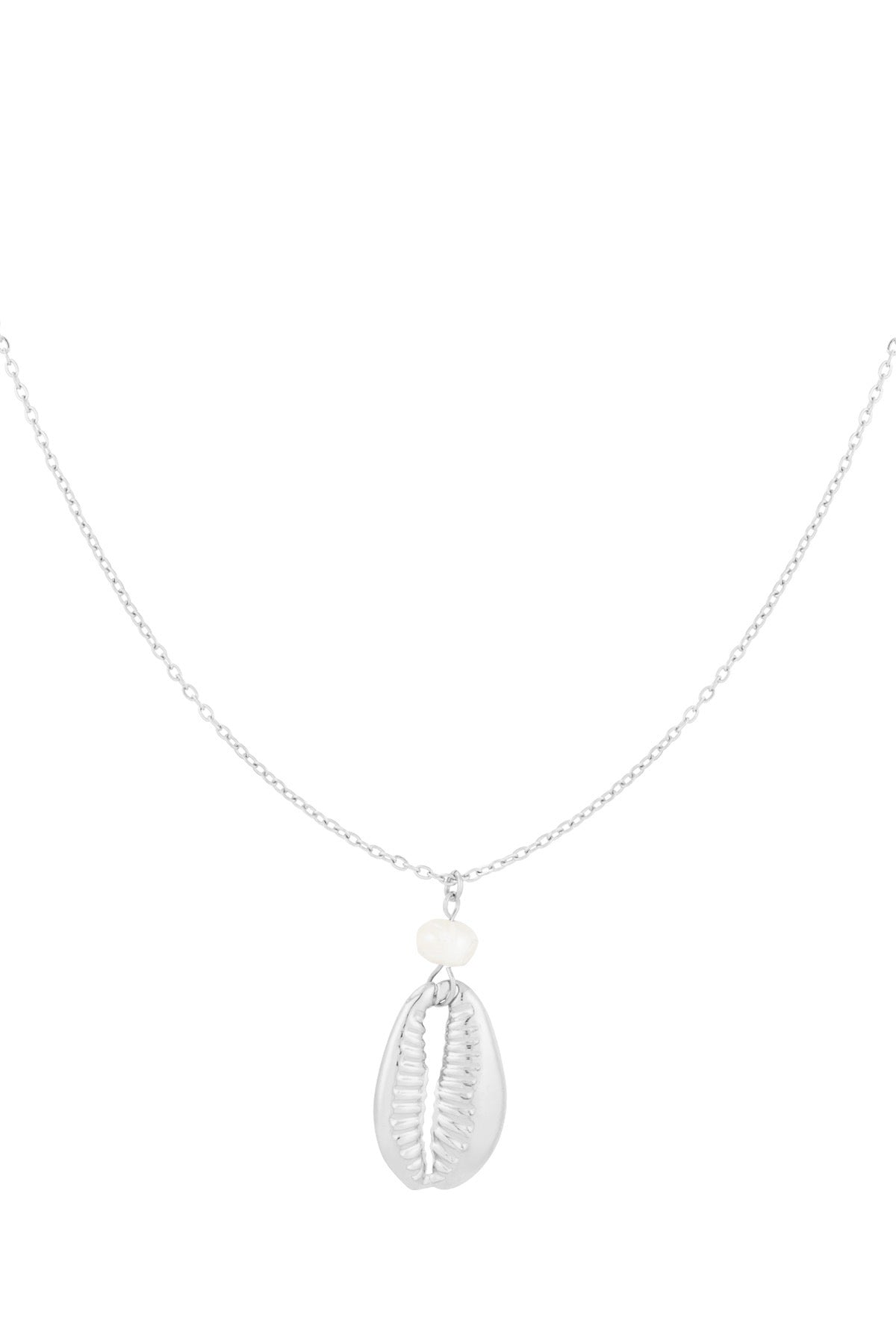 Coastal Charm - Cowrie Shell Silver Necklace