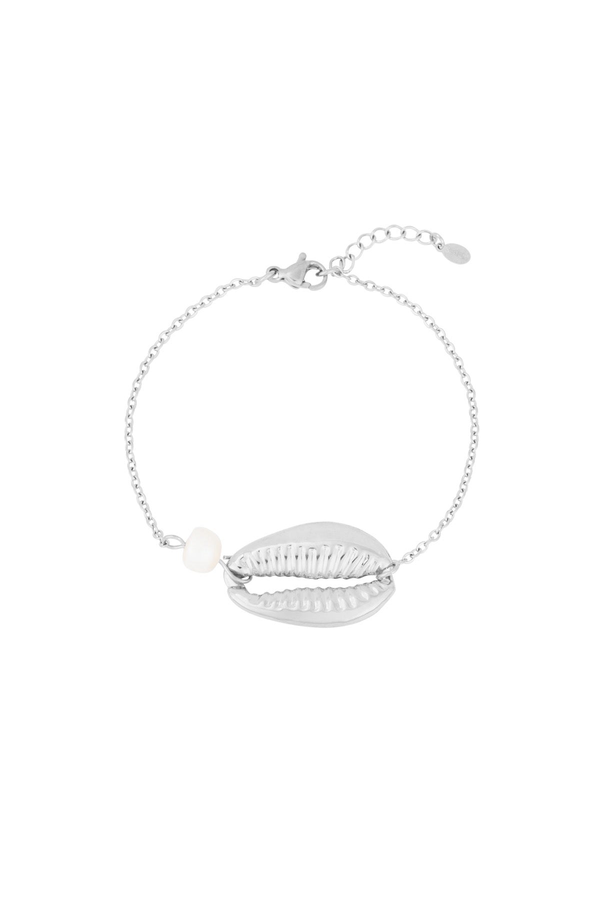 Coastal Charm - Cowrie Shell Silver Bracelet