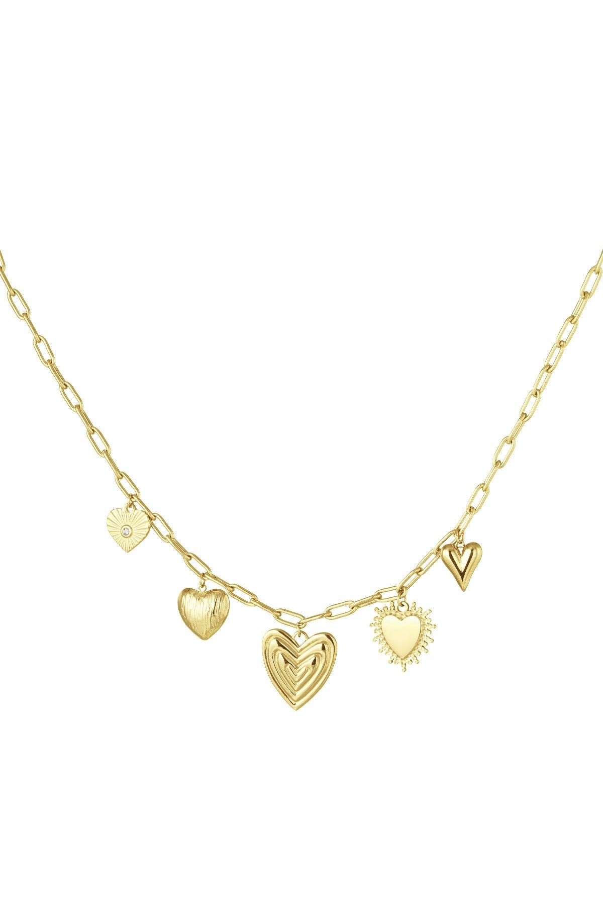 Heart Charm Gold Necklace