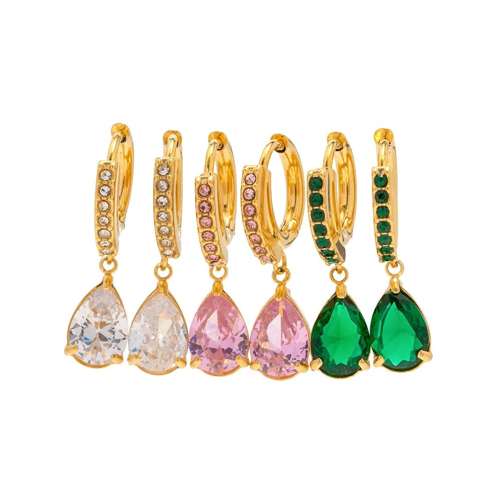 Elegant Cubic Zirconia Drop Earrings