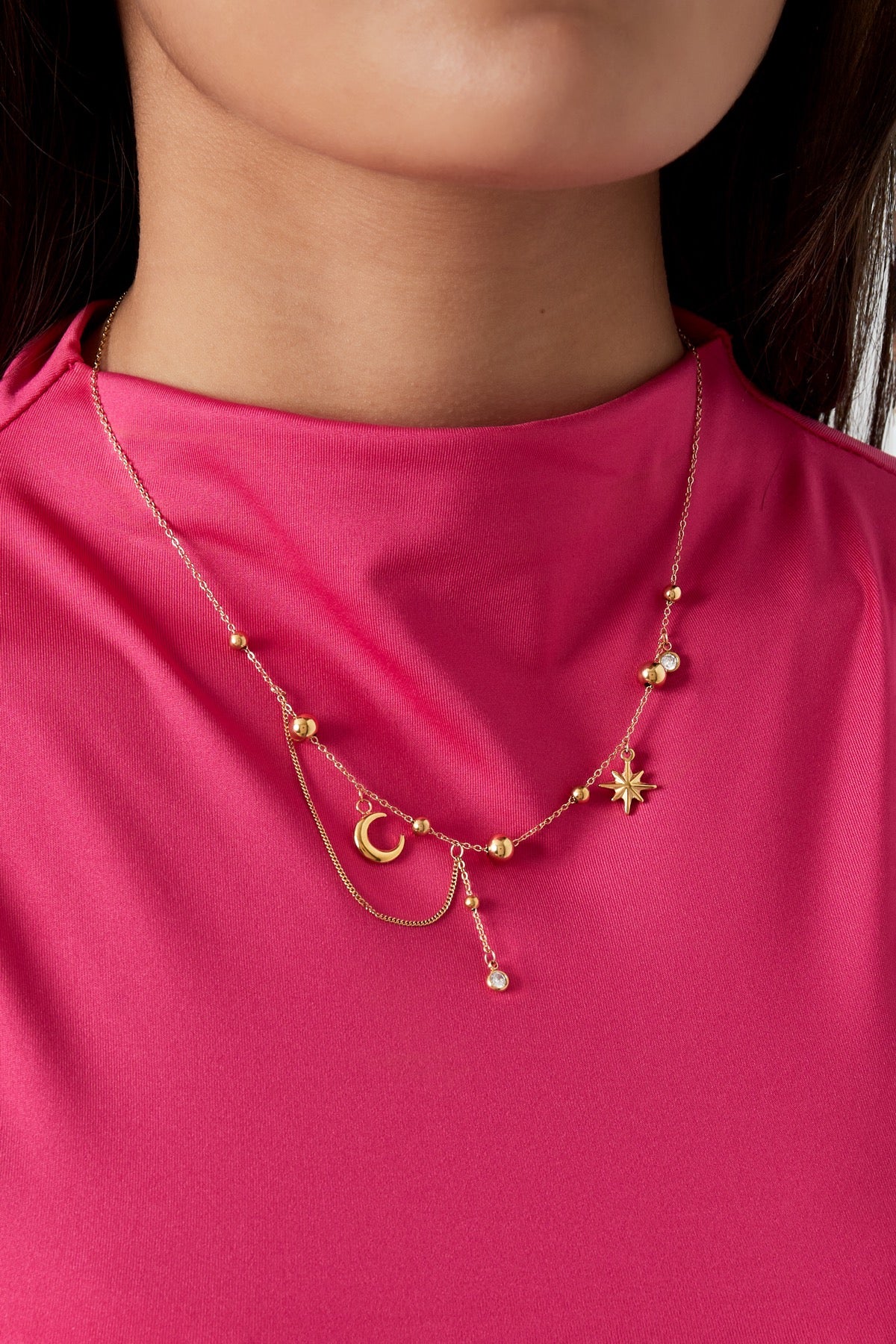Celestial Charm Silver Necklace