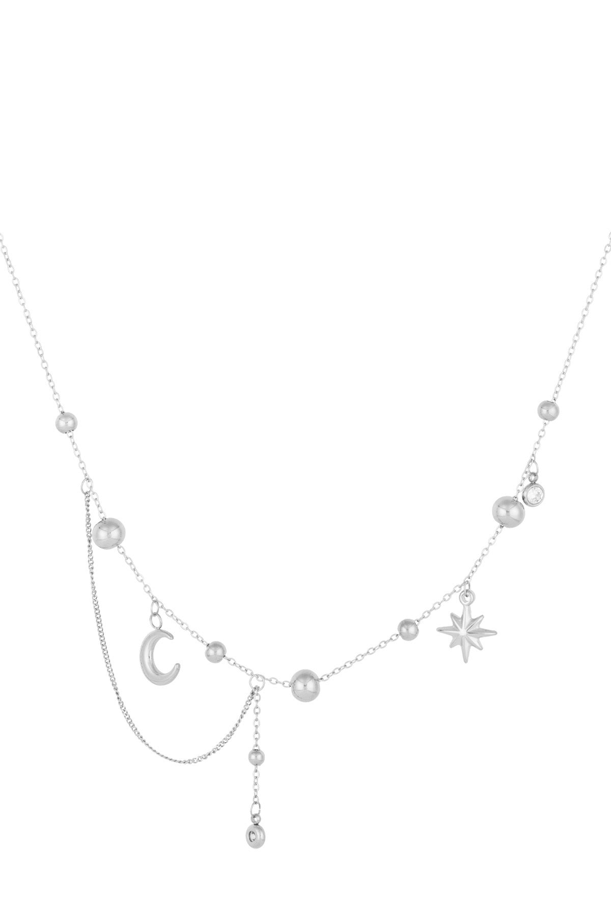 Celestial Charm Silver Necklace