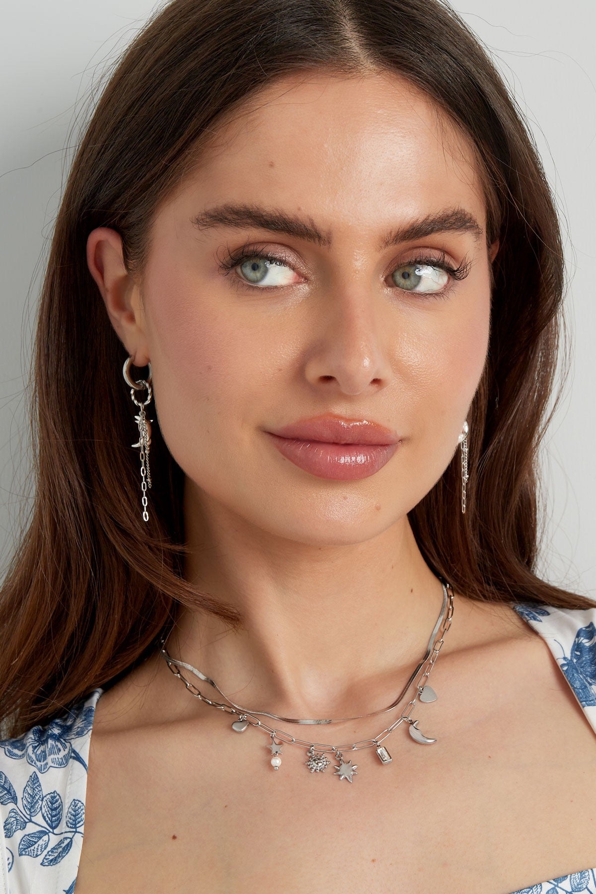 Starlight Charm Silver Necklace