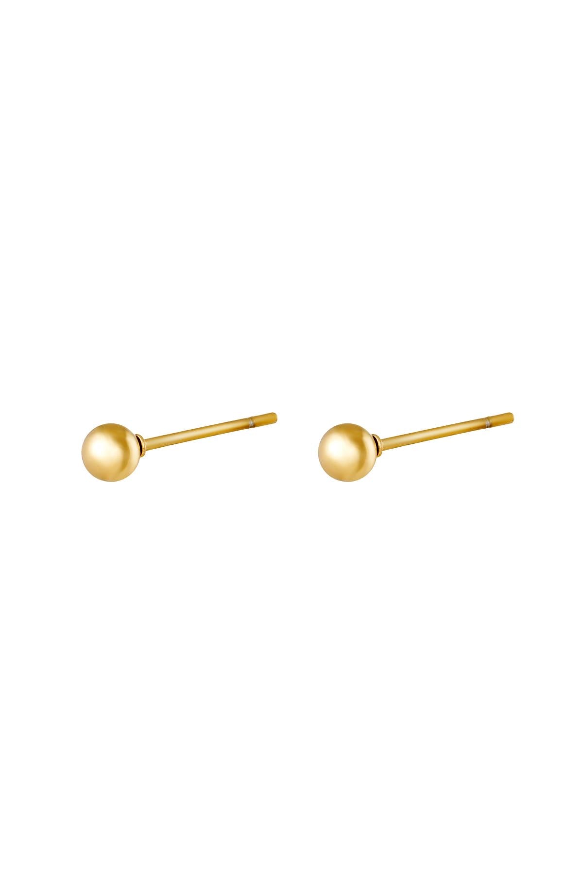 Gold 4mm Stud Earrings