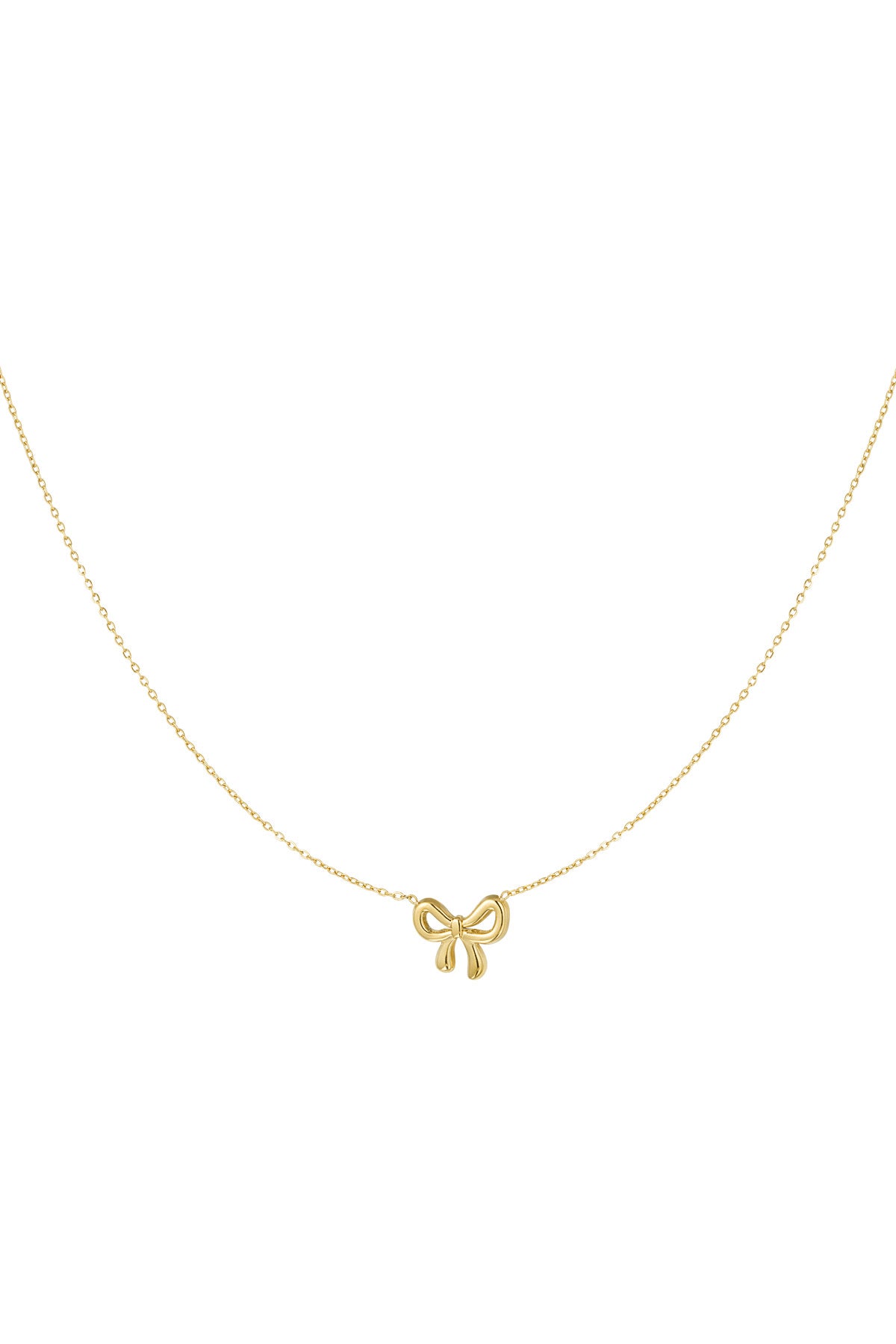 Phoebe - Tied With Grace - Gold Bow Necklace