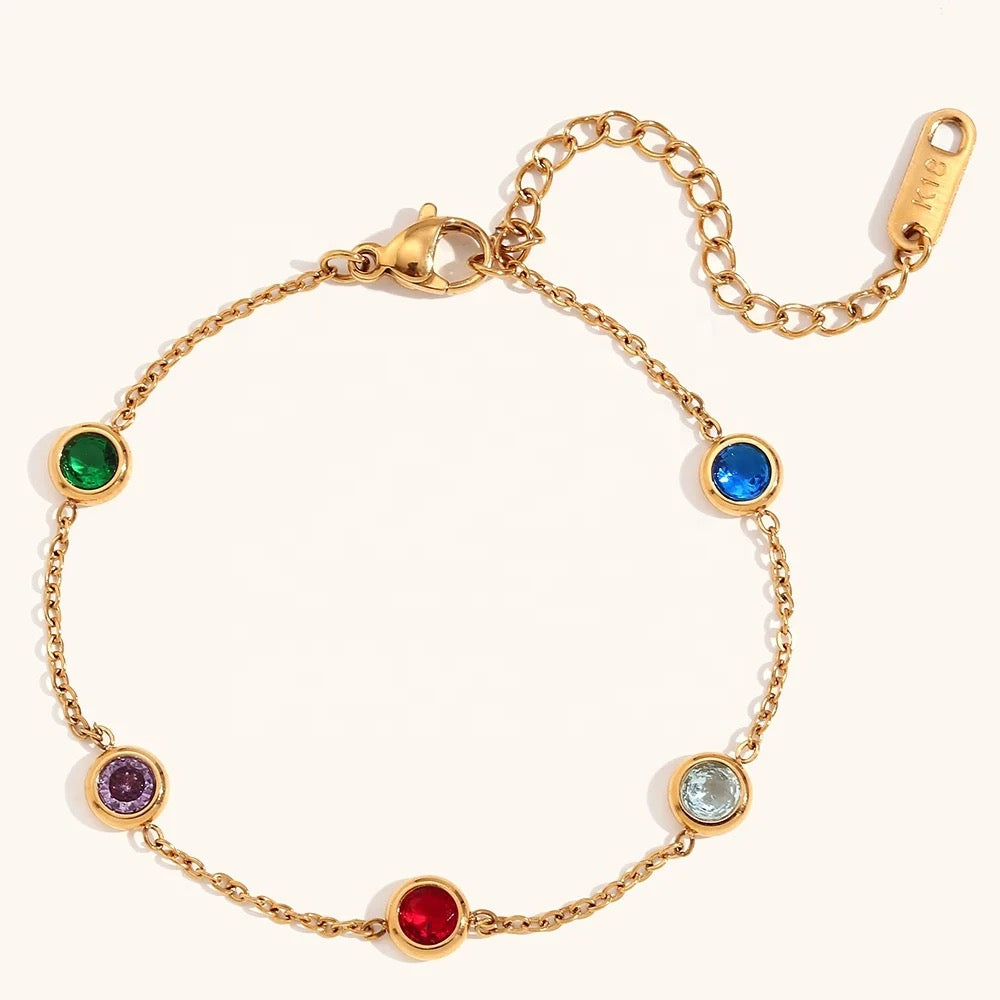 Rainbow Cubic Zirconia Bracelet