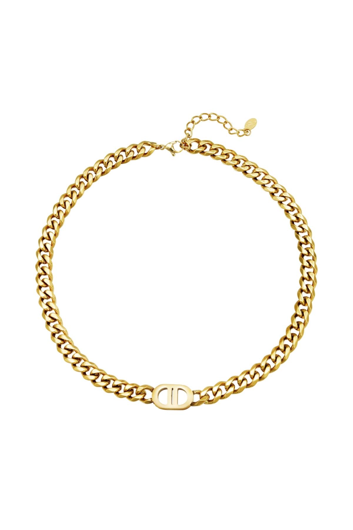 Chunky Gold Belcher Chain Choker Necklace