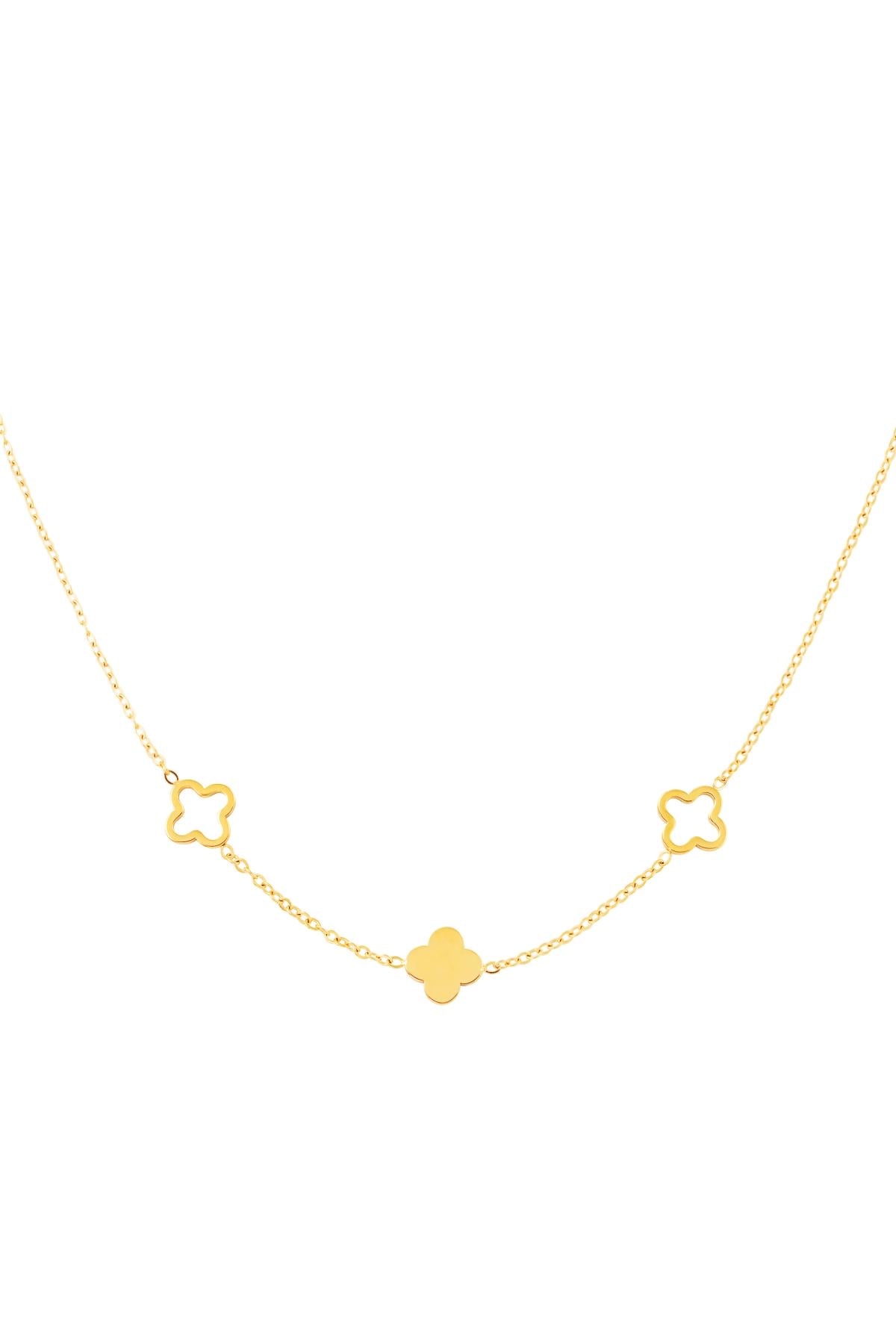 Gold Triple Clover Necklace