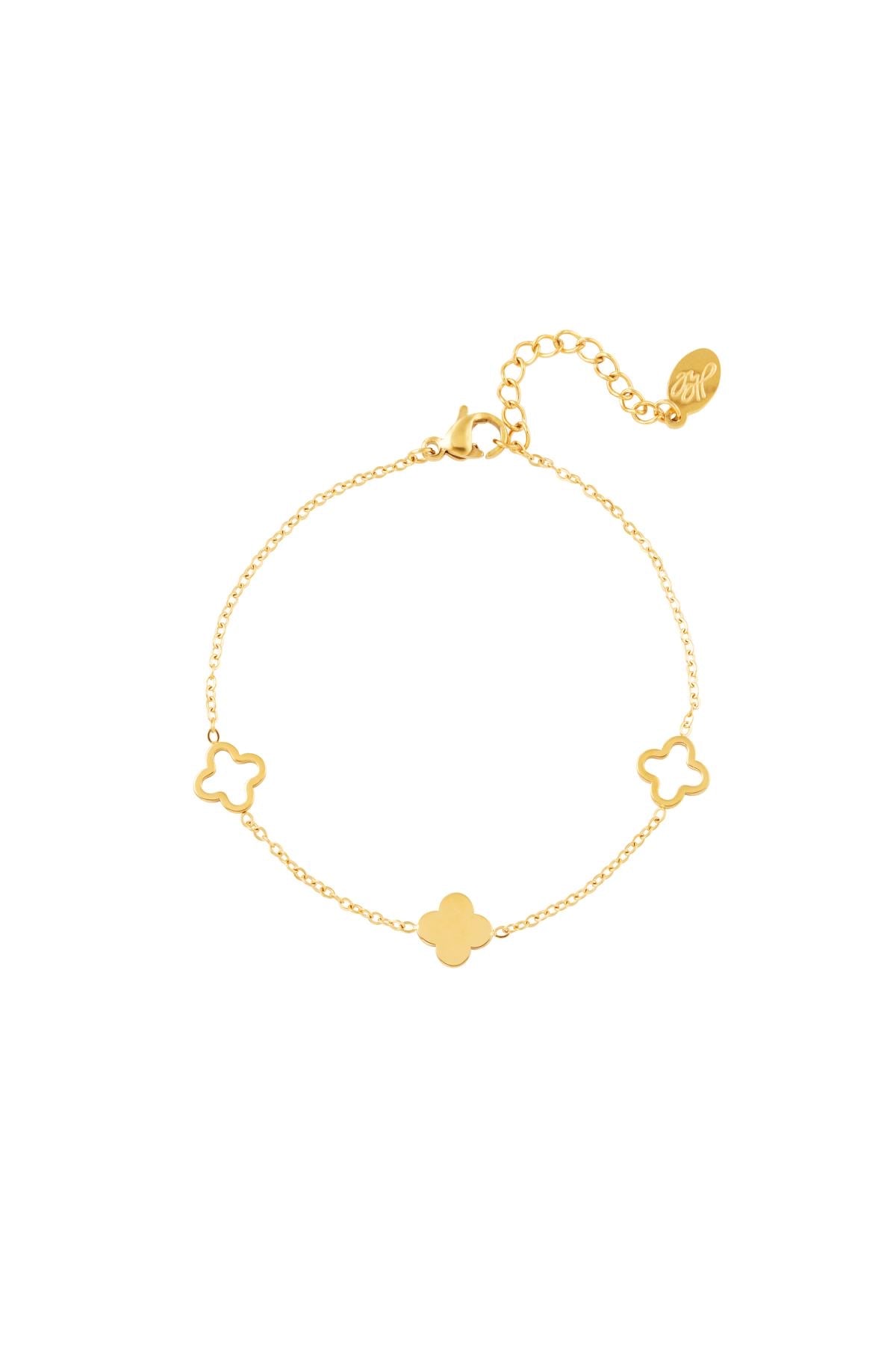 Gold Triple Clover Bracelet