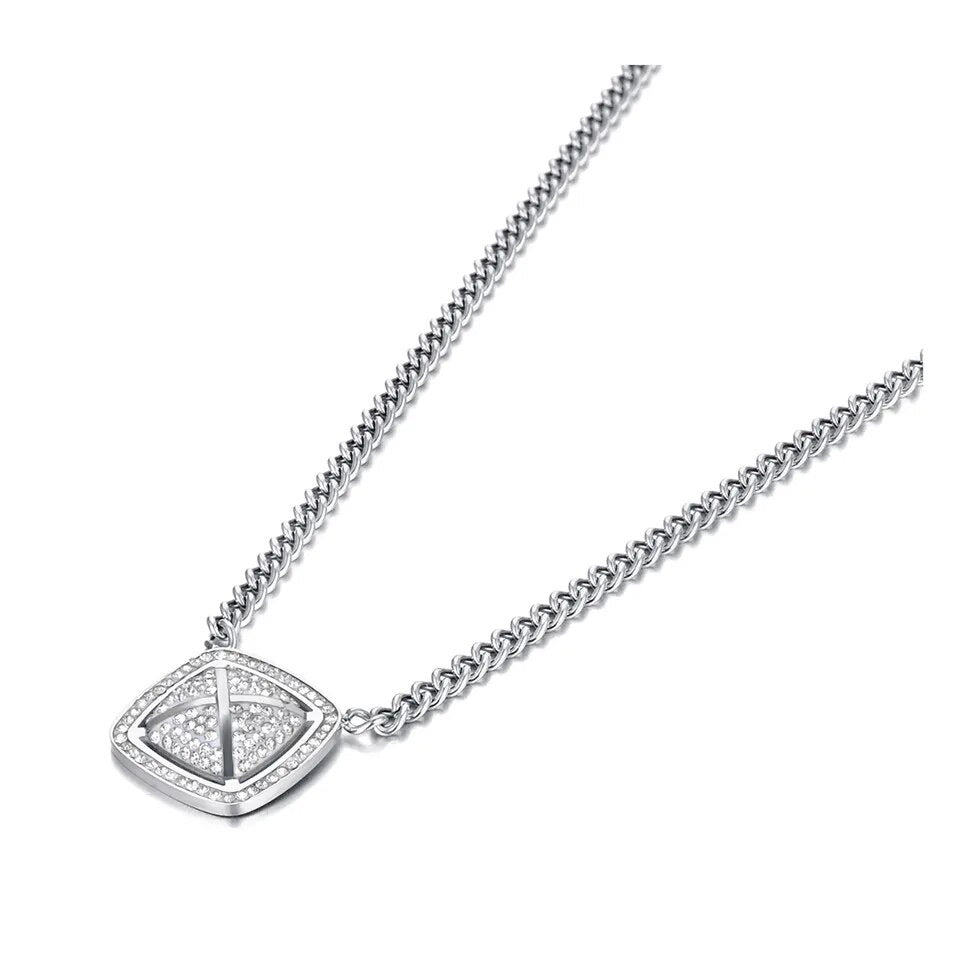 Silver Elegant Cubic Zirconia Necklace