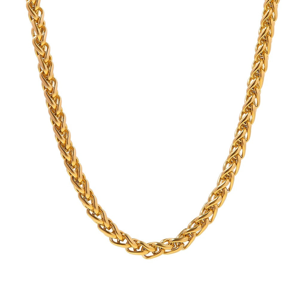 Twisted Rope Gold Chain Necklace