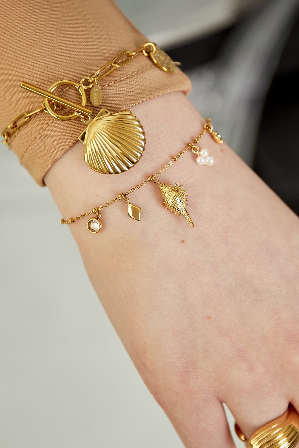 Coastal Charm - Murex Shell Silver Bracelet