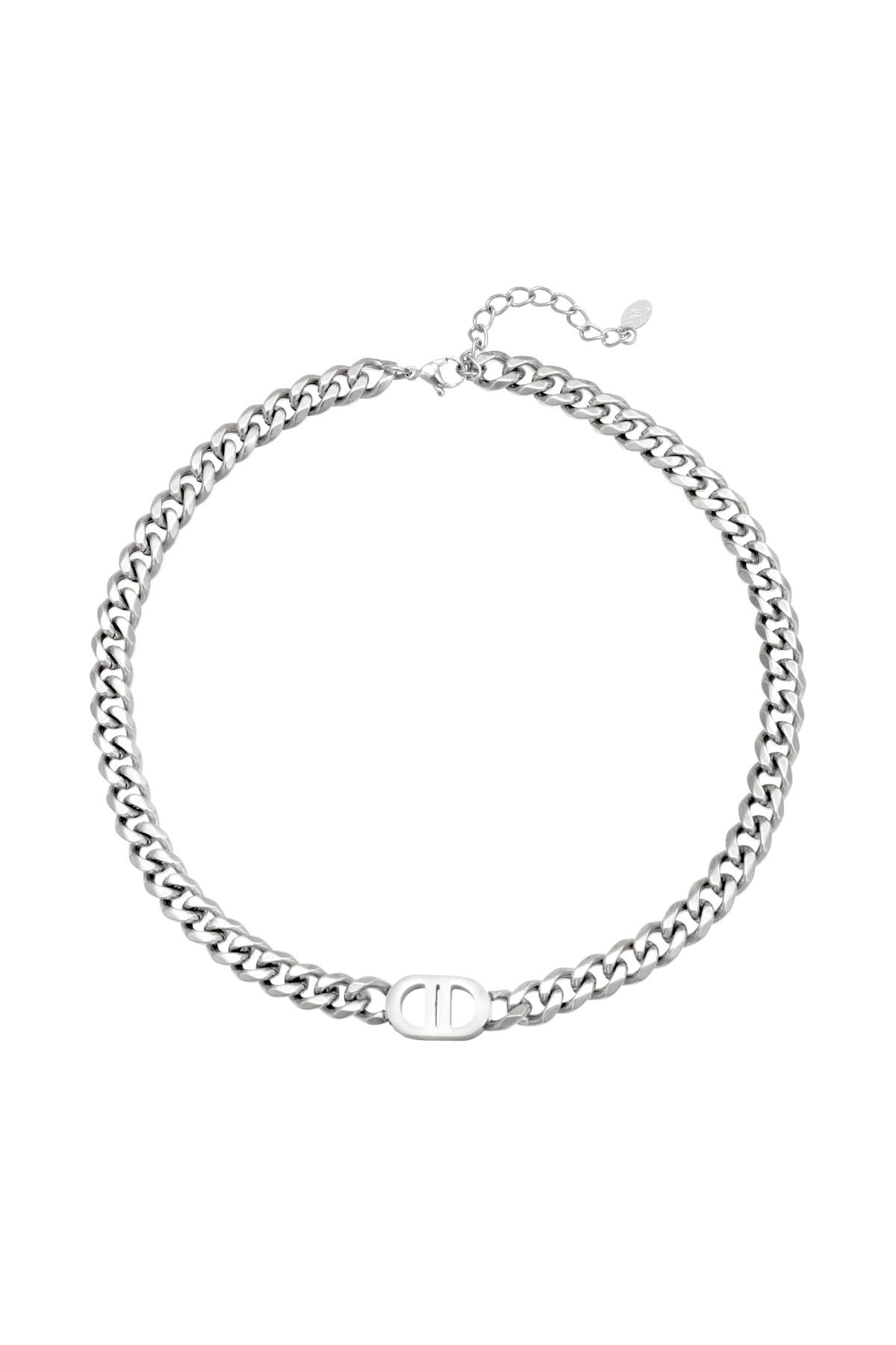 Chunky Silver Belcher Chain Choker Necklace