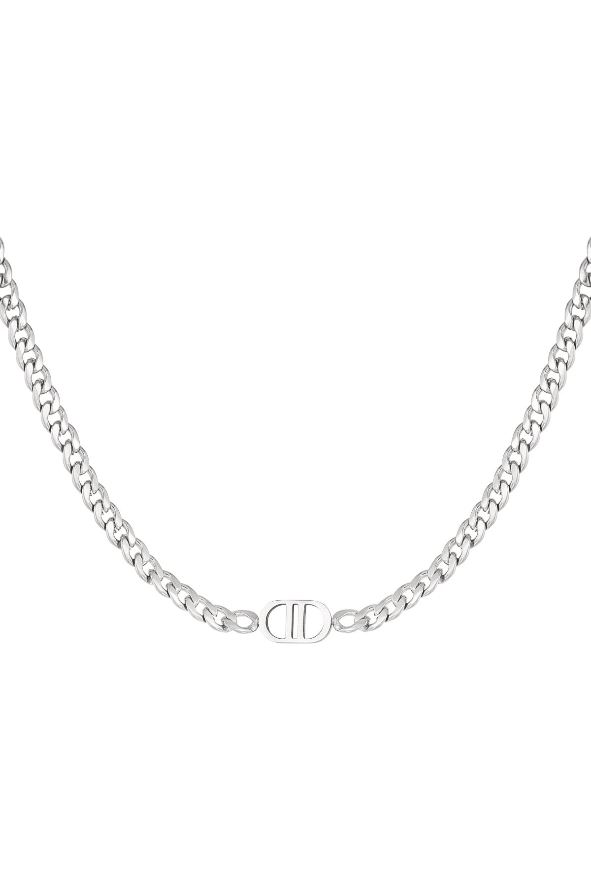 Chunky Silver Belcher Chain Necklace