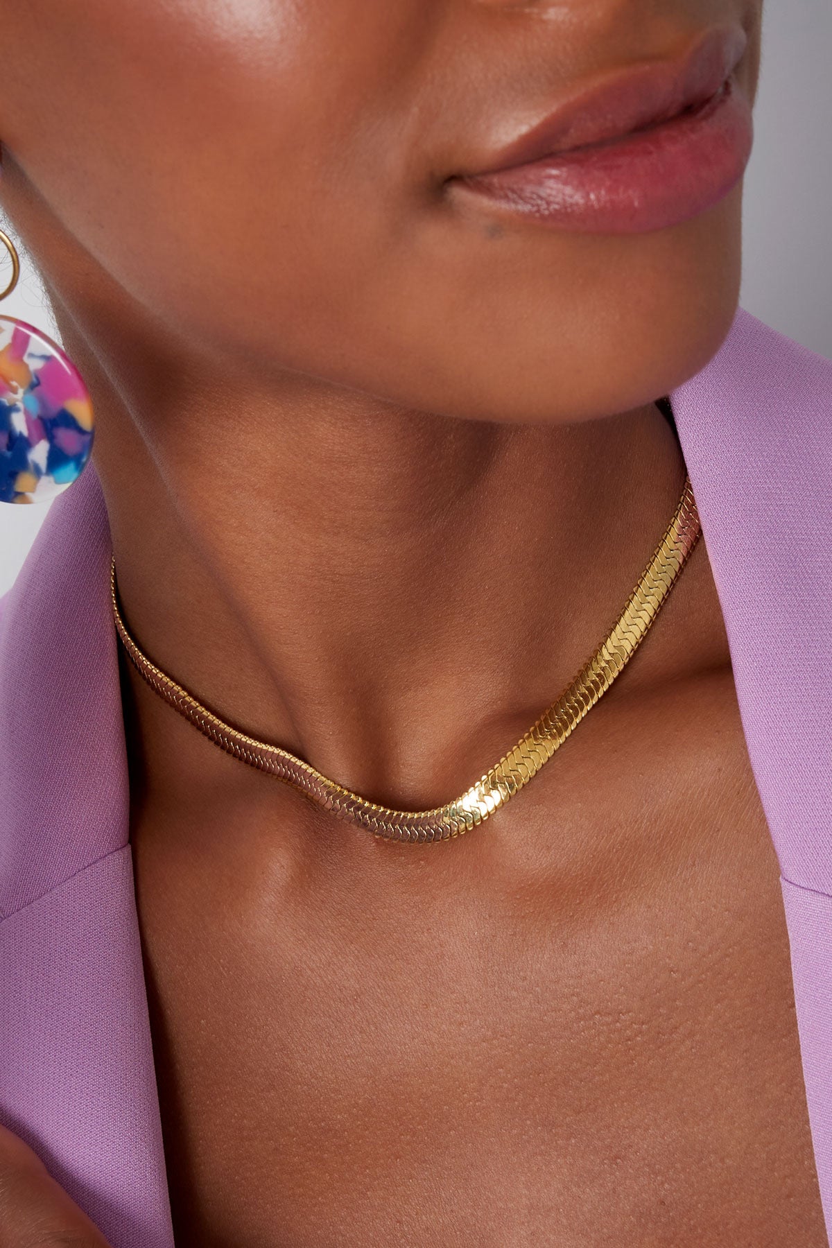 Silver Flat Chain Necklace