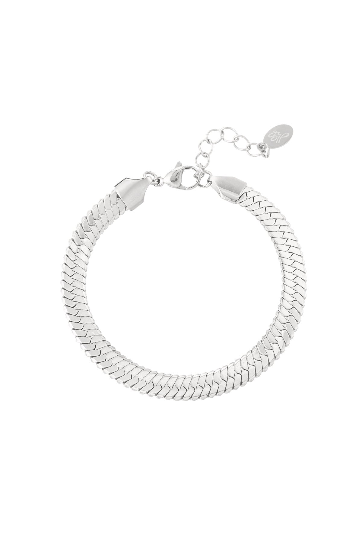 Silver Flat Chain Bracelet