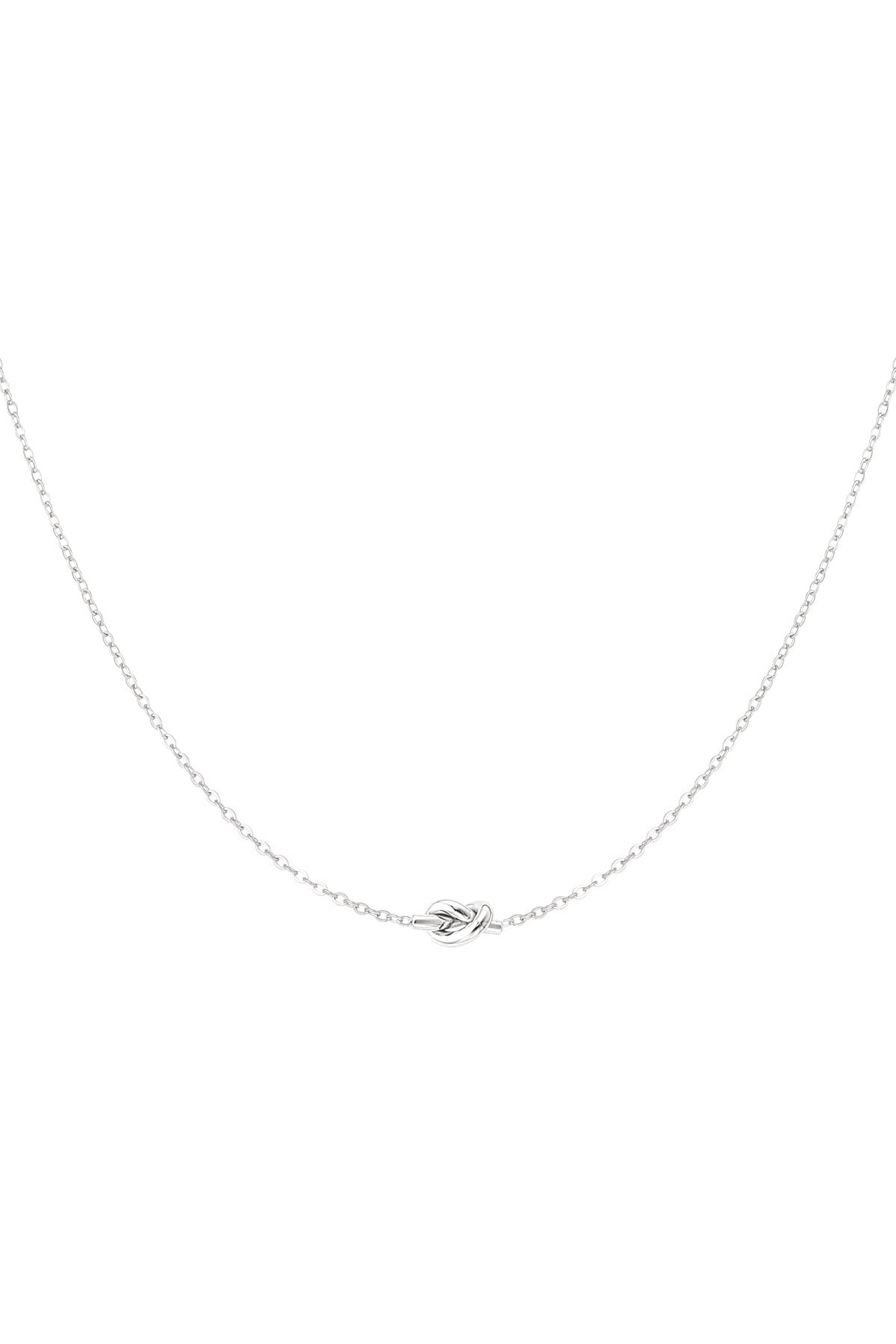 Elara - Love Knot Silver Necklace