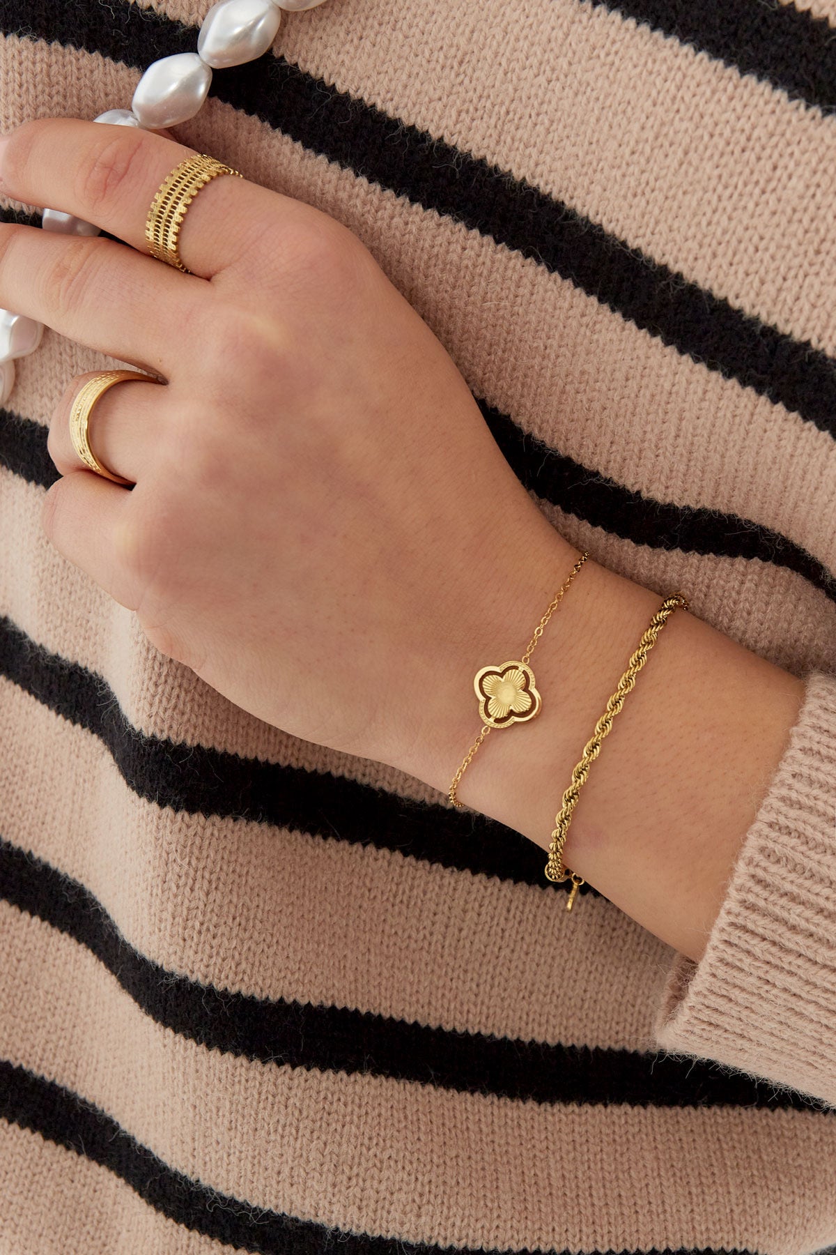 Silver Clover Bracelet
