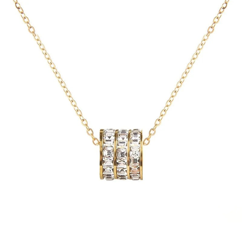 Cubic Zirconia Gold Necklace