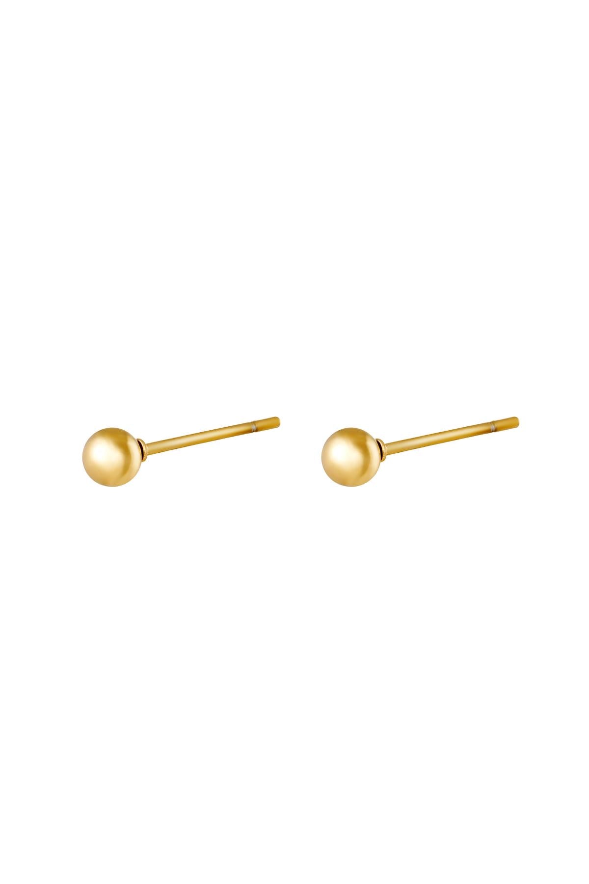 Gold 4mm Stud Earrings